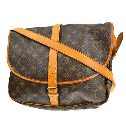 Louis Vuitton Saumur Monogram, Brown, Canvas, Shoulder Bag