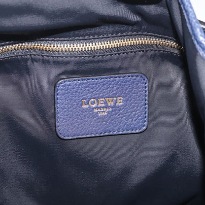 Loewe Calle Hobo Leather, Navy, Leather, Shoulder Bag