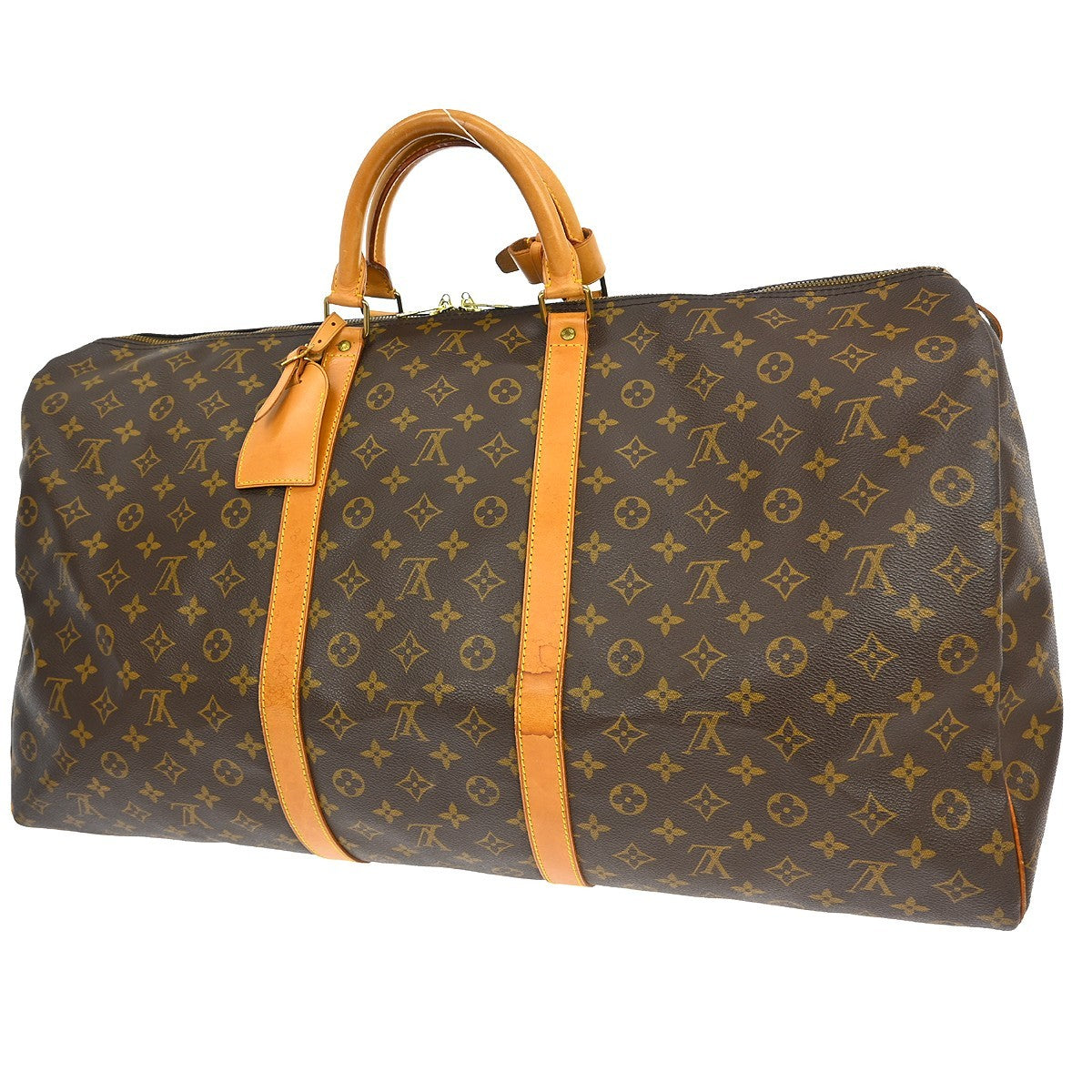 Louis Vuitton Keepall Monogram, Brown, Canvas, Travel Bag