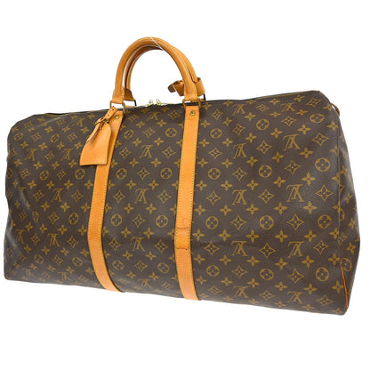 Louis Vuitton Keepall Monogram, Brown, Canvas, Travel Bag