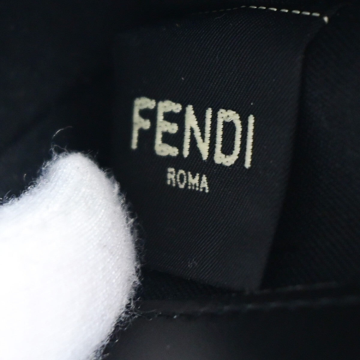Fendi Camera Zucca Embossed Leather, Black, Leather, Handbag