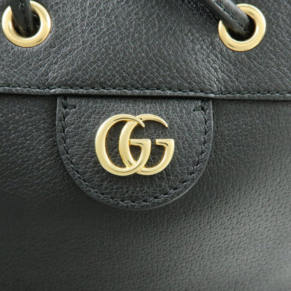 Gucci Ophidia Bucket Leather, Black, Leather, Handbag