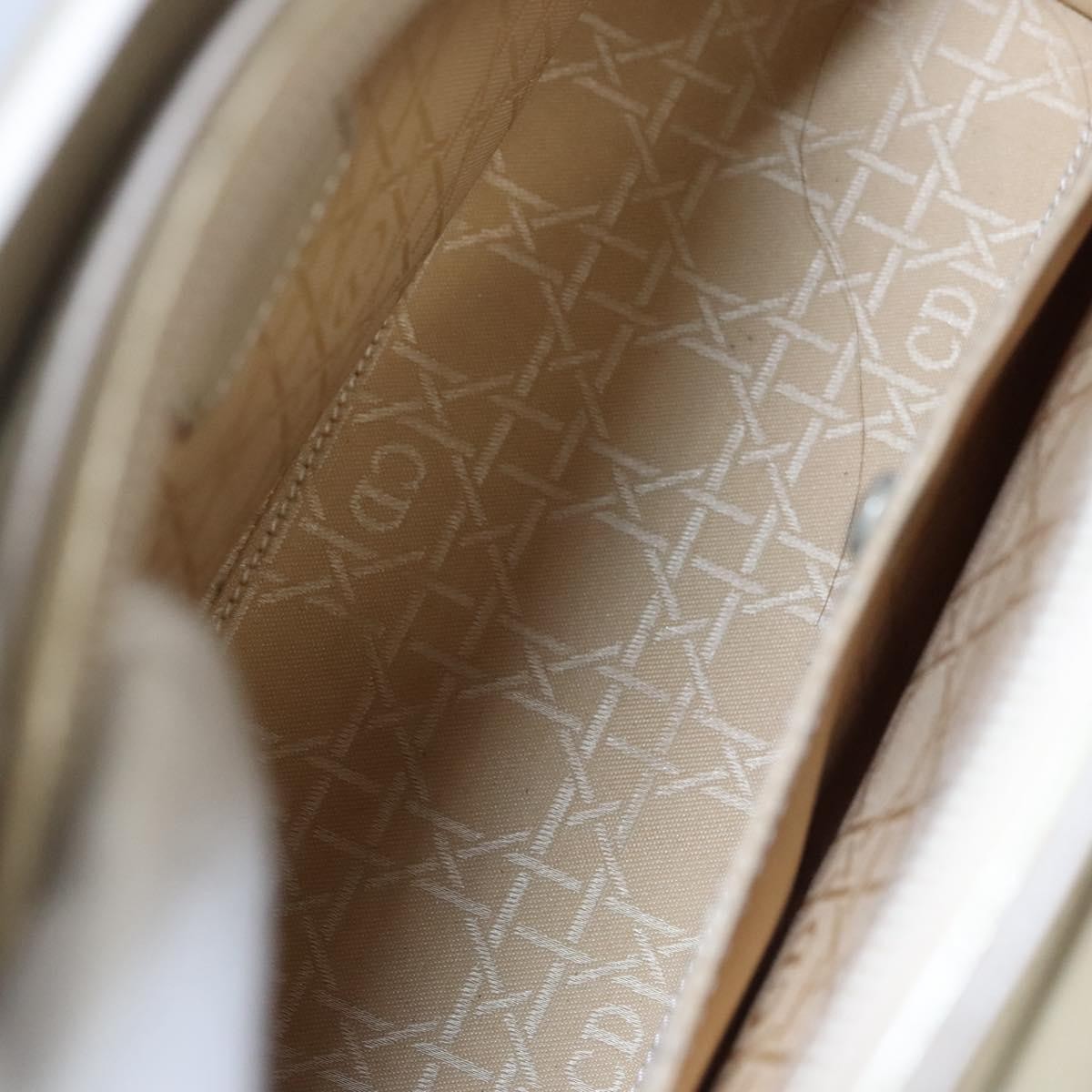 Christian Dior Pearl Lady Dior Patent leather, Beige, Patent Leather, Handbag