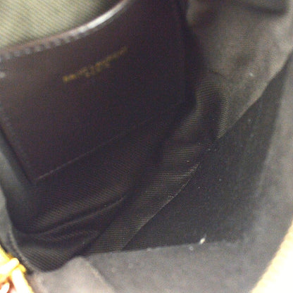 Saint Laurent Le Monogramme Monogram All Over Coated Canvas and Leather, Brown, Canvas, Crossbody Bag