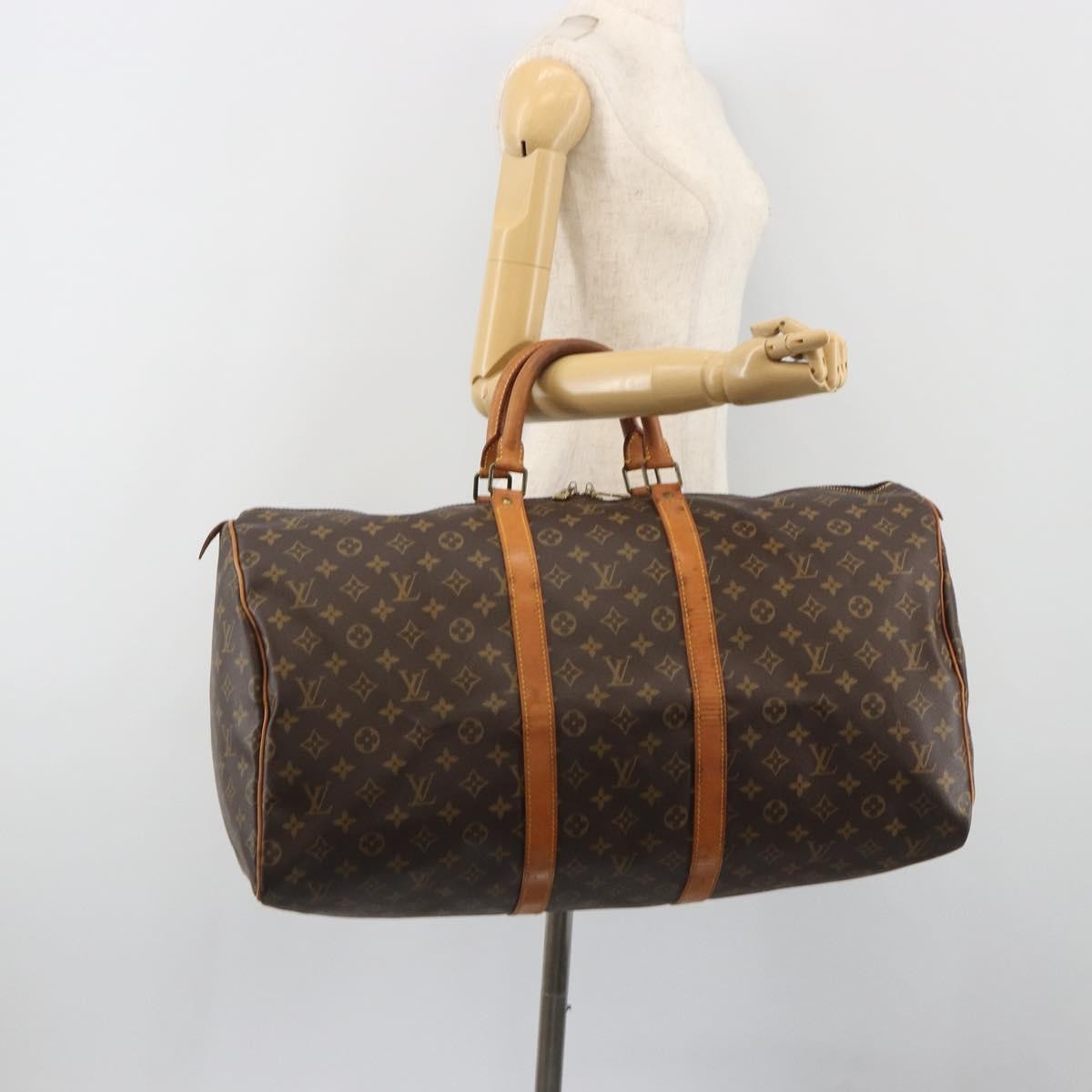 Louis Vuitton Keepall Monogram Canvas, Brown, Canvas, Travel Bag