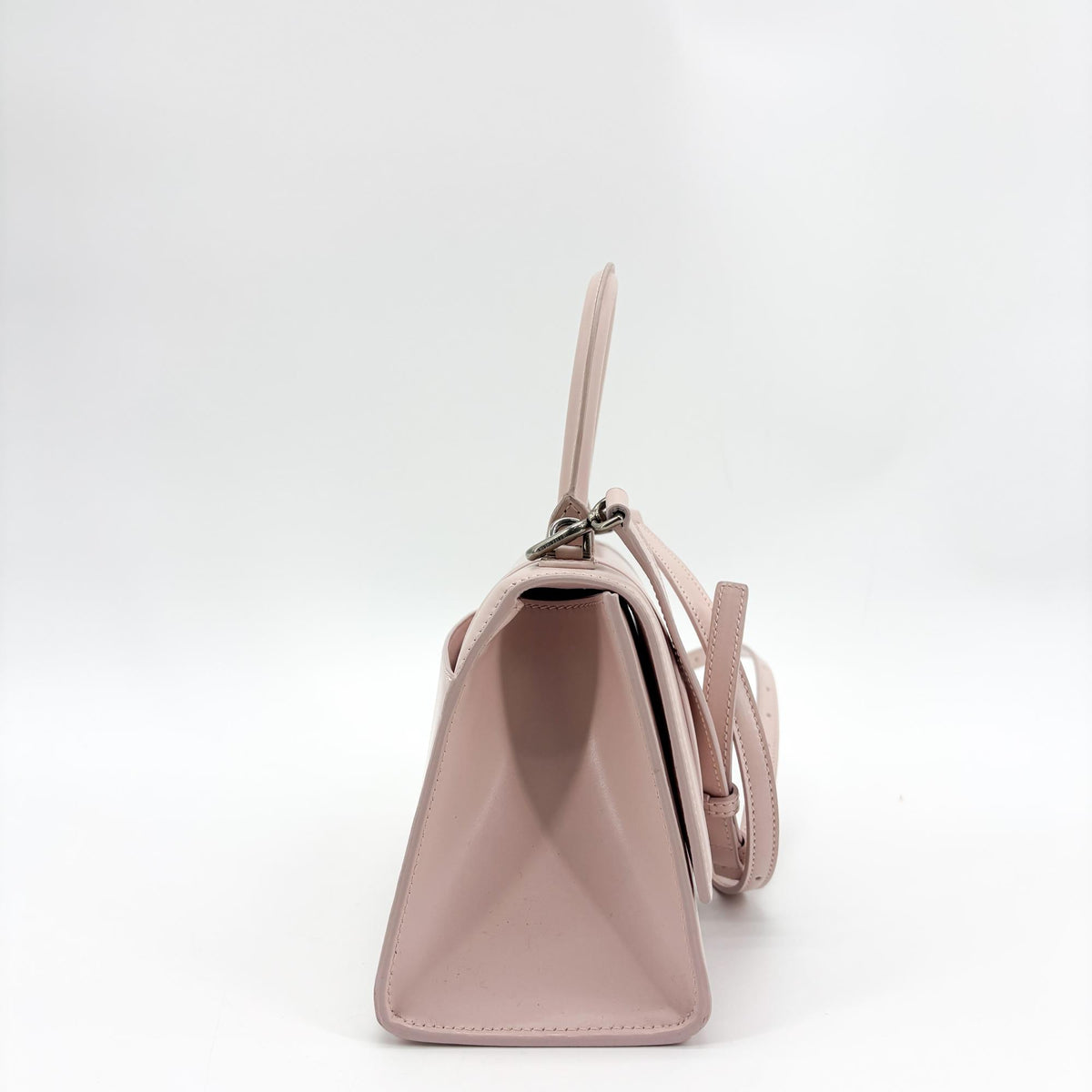 Balenciaga Hourglass Top Handle Leather, Pink, Leather, Handbag