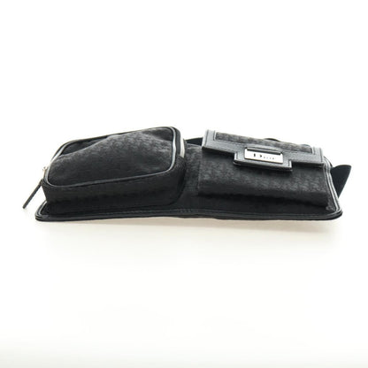 Christian Dior Vintage Street Chic Belt Diorissimo Canvas, Black, Canvas, Handbag