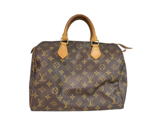 Louis Vuitton Speedy Handbag Monogram Canvas, Brown, Canvas, Handbag