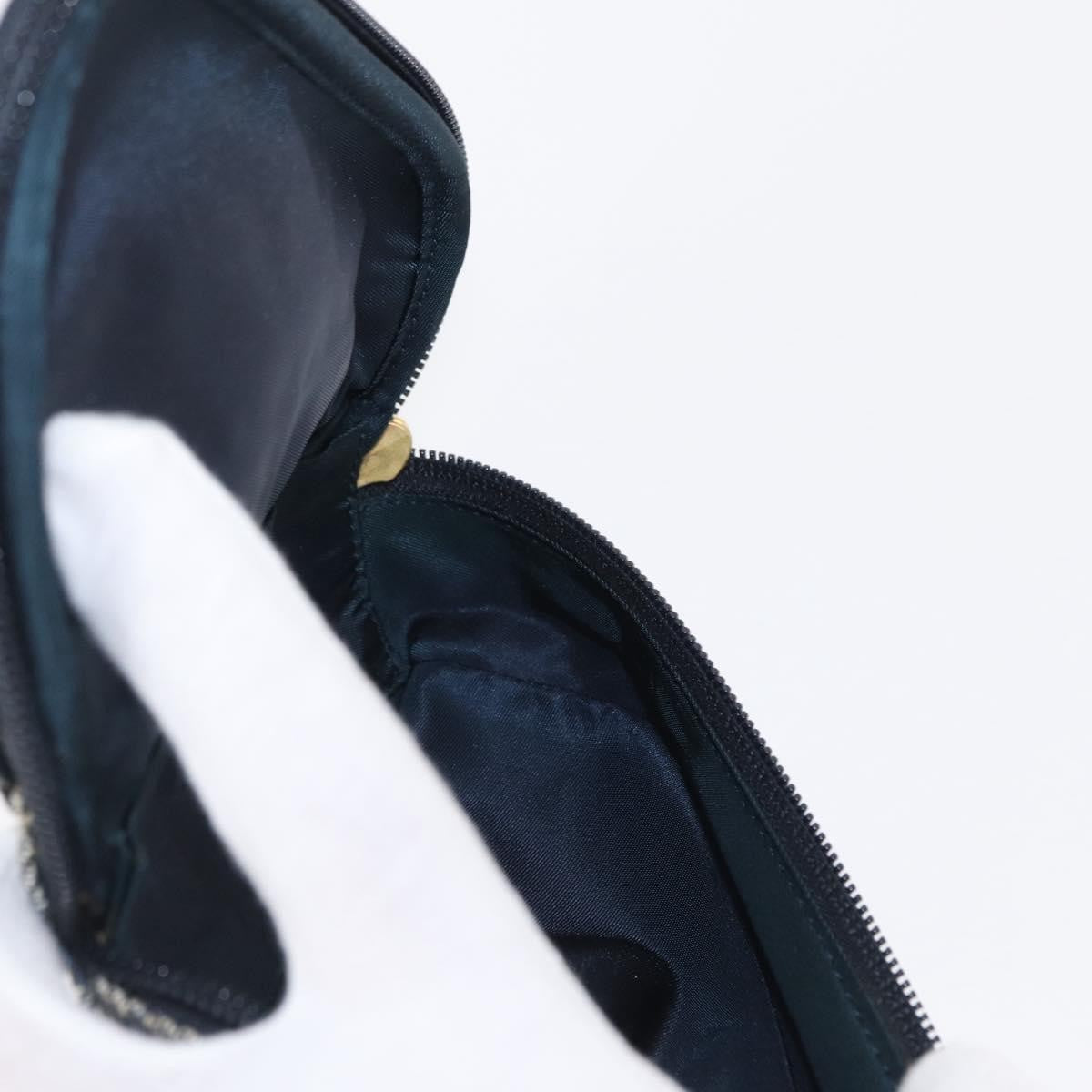 Christian Dior Saddle Zip Diorissimo Canvas, Blue, Canvas, Clutch