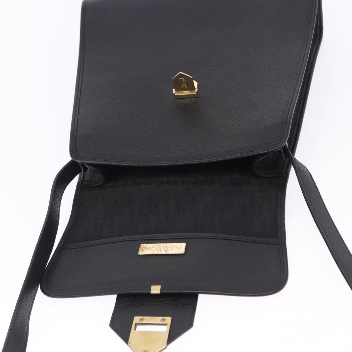 Saint Laurent Vintage Shoulder bag leather, Black, Leather, Shoulder Bag