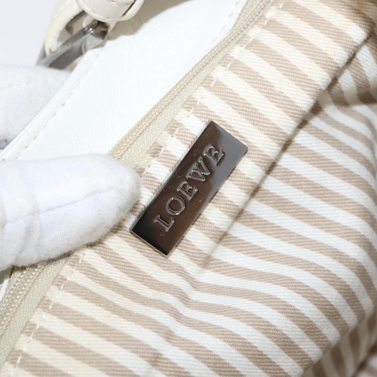 Loewe Anagram Leather, White, Leather, Shoulder Bag