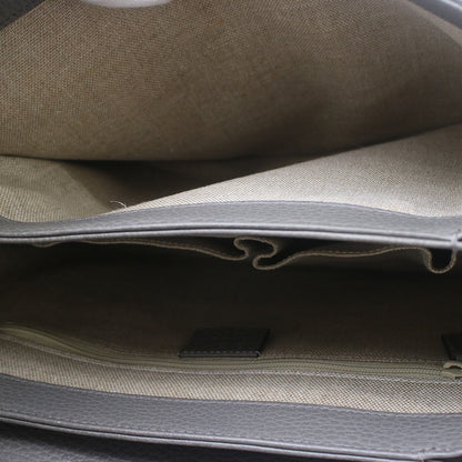 Gucci Interlocking Top Handle Leather, Gray, Leather, Shoulder Bag