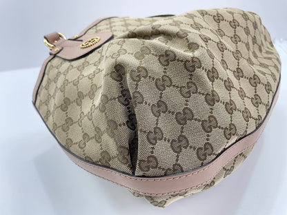 Gucci Scarlett GG Canvas with Leather, Beige, Canvas, Tote Bag