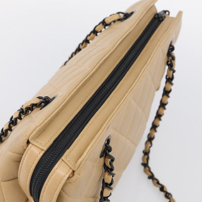 Chanel City Shopping Quilted Caviar, Beige, Leather, Tote Bag