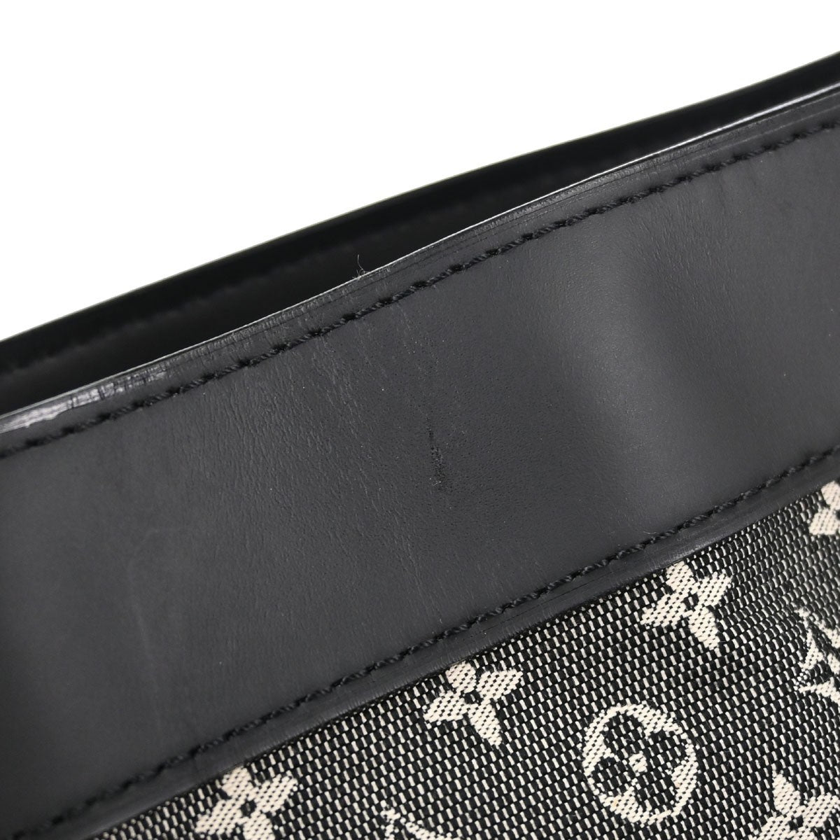 Louis Vuitton Lucille Mini Lin, Black, Canvas, Handbag