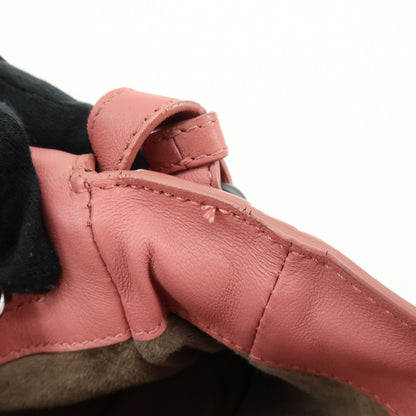 Bottega Veneta Drawstring Flap Leather with Intrecciato, Pink, Leather, Backpack