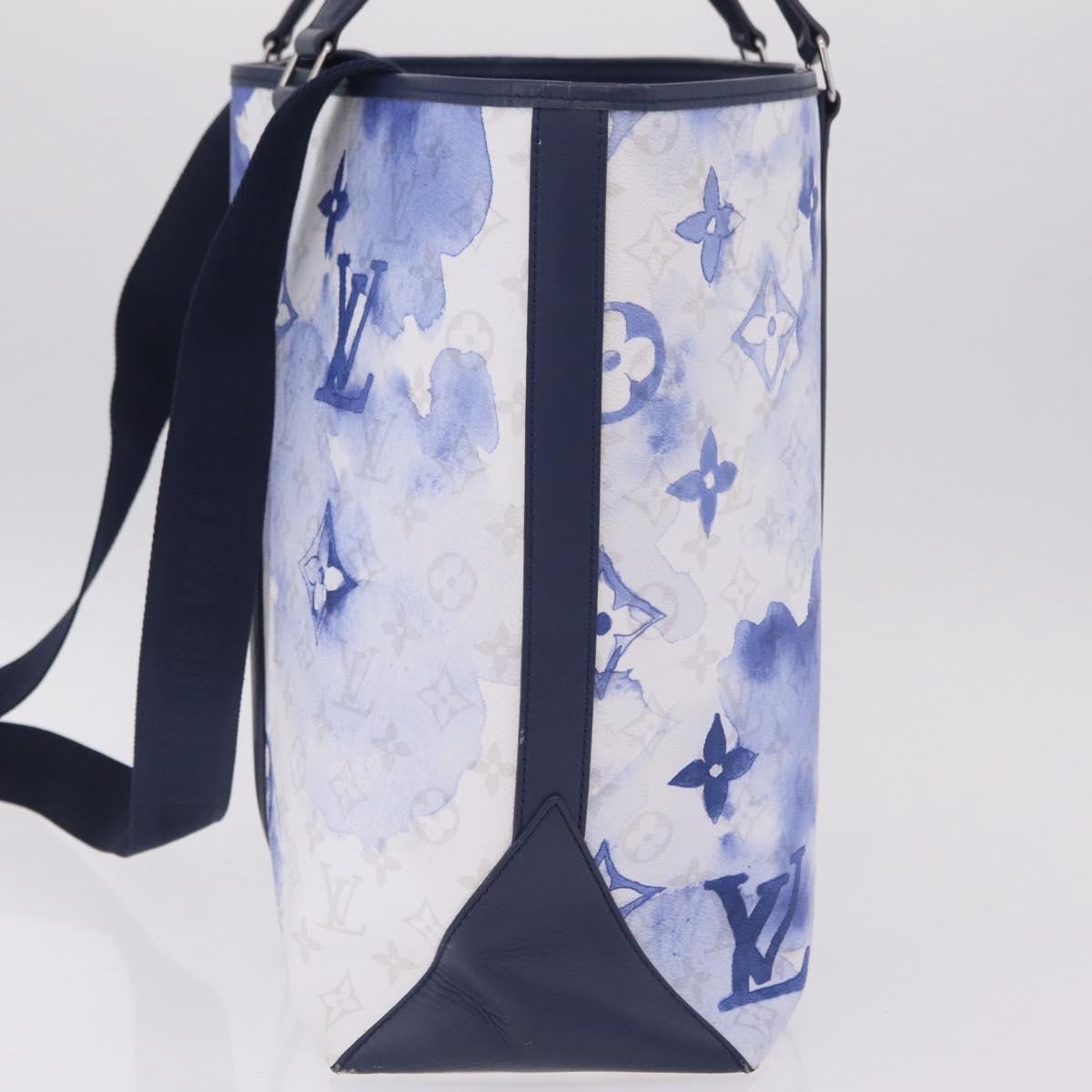 Louis Vuitton New Limited Edition Monogram Watercolor Canvas, Blue, Canvas, Tote Bag