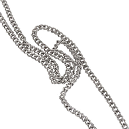 Chanel CC Pendant Metal with Enamel, Silver, Silver Plated, Necklace