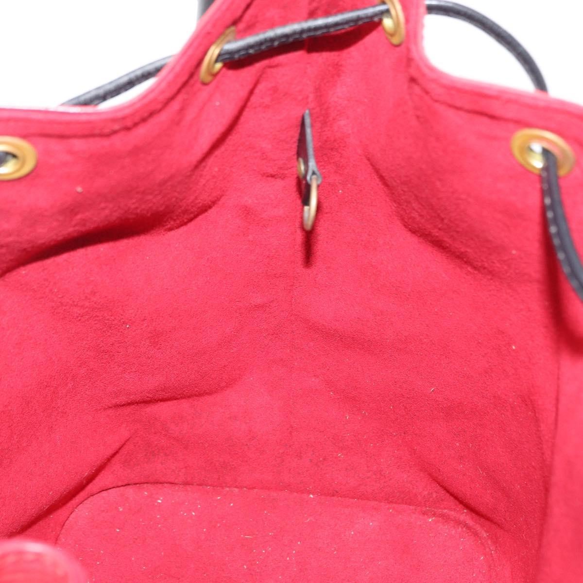 Louis Vuitton Bicolor Petit Noe Epi Leather, Red, Leather, Handbag