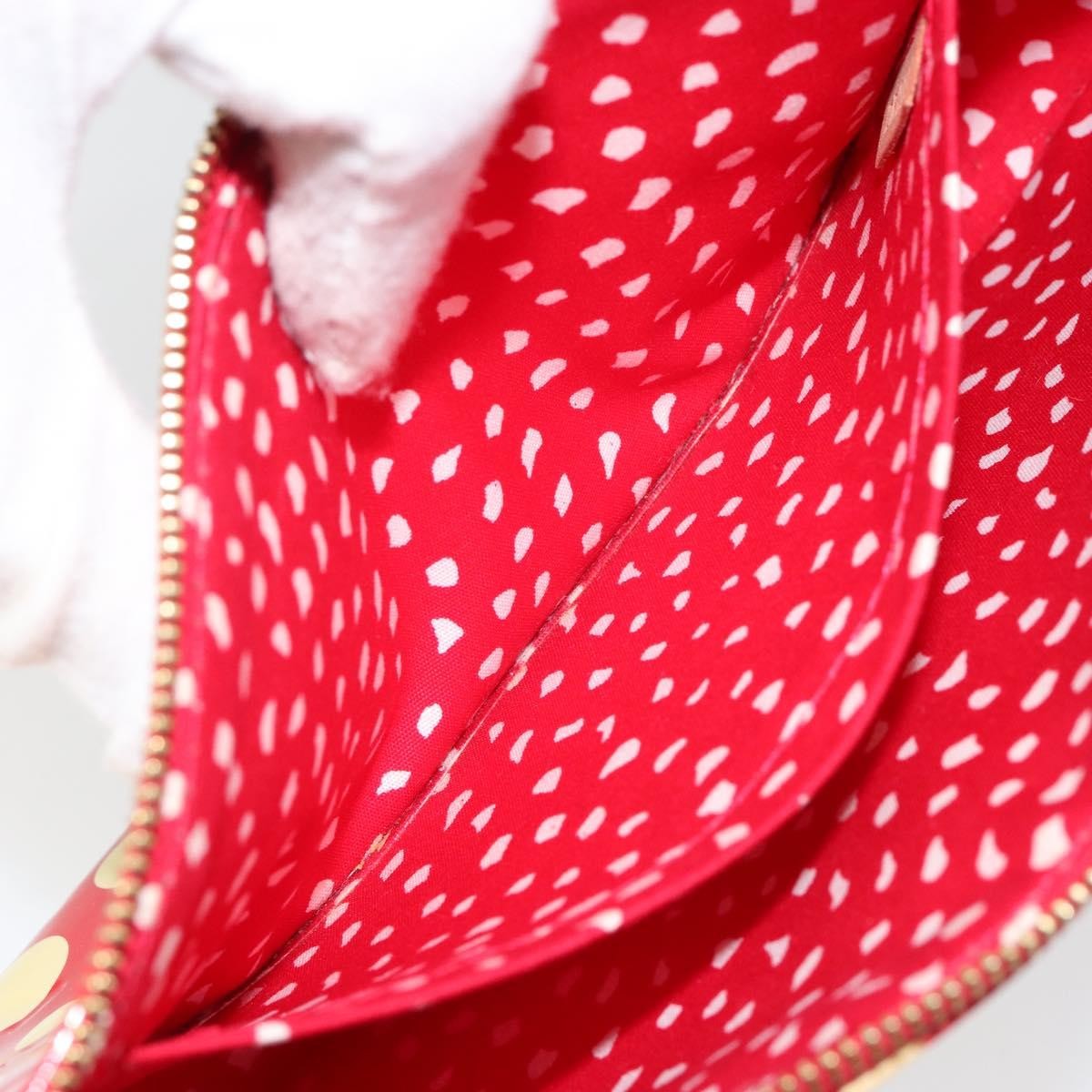 Louis Vuitton Pochette Accessoires Yayoi Kusama Painted Dots Monogram vernis, Red, Patent Leather, Clutch