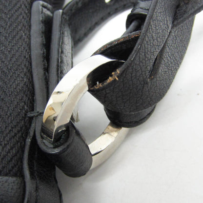 Bvlgari Open Hobo Leather, Black, Leather, Shoulder Bag