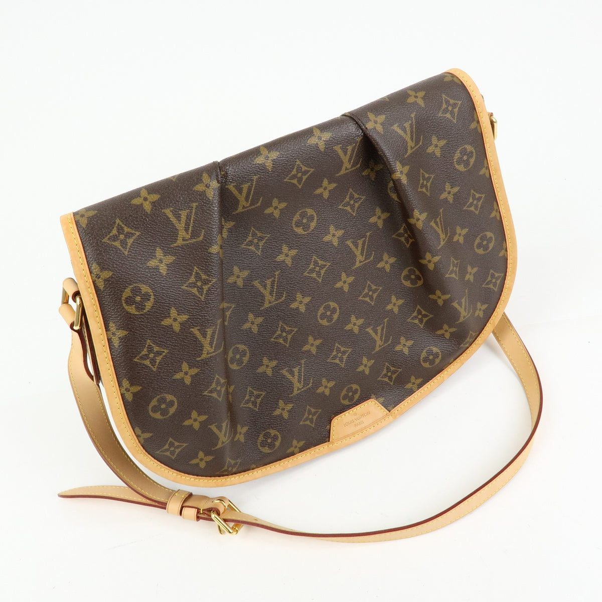 Louis Vuitton Menilmontant Monogram Canvas, Brown, Canvas, Handbag
