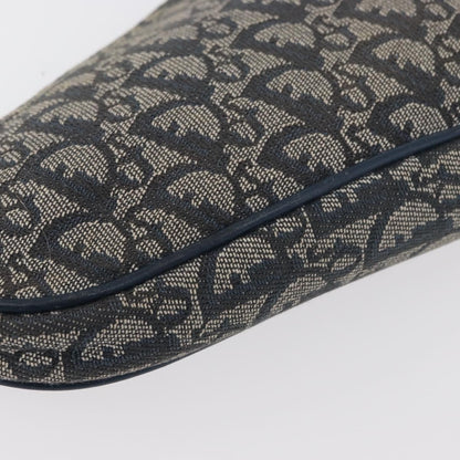 Christian Dior Vintage Saddle Diorissimo Canvas, Navy, Canvas, Handbag