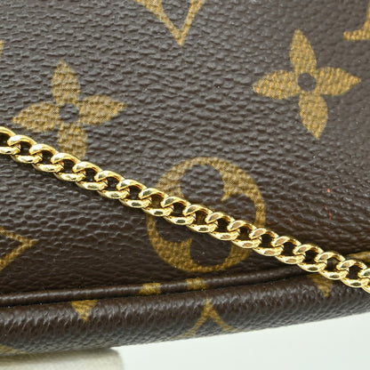 Louis Vuitton Mini pochette accessoires Canvas, Brown, Canvas, Clutch