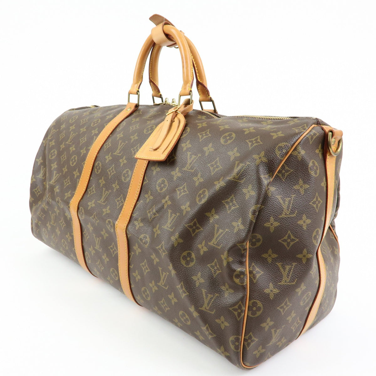 Louis Vuitton Keepall Bandouliere Monogram Canvas, Brown, Canvas, Travel Bag