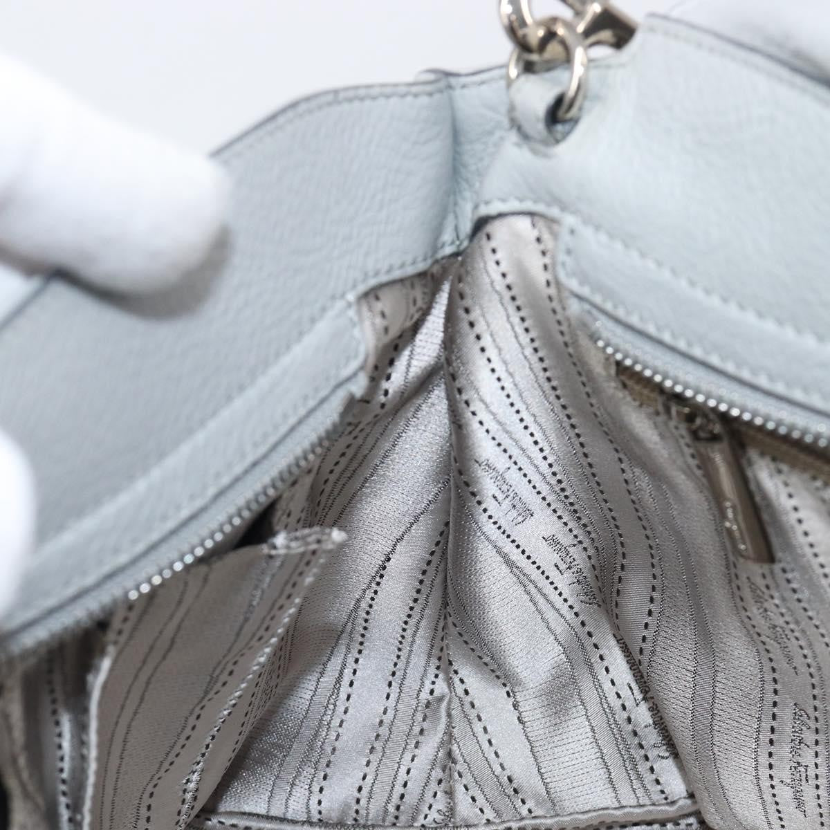 Salvatore Ferragamo Sofia Satchel Leather, Gray, Leather, Handbag