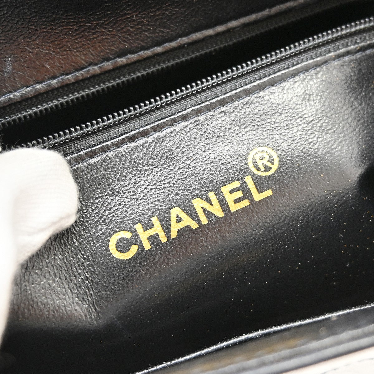 Chanel Vintage CC Lock Flap Quilted Leather, Black, Leather, Shoulder Bag