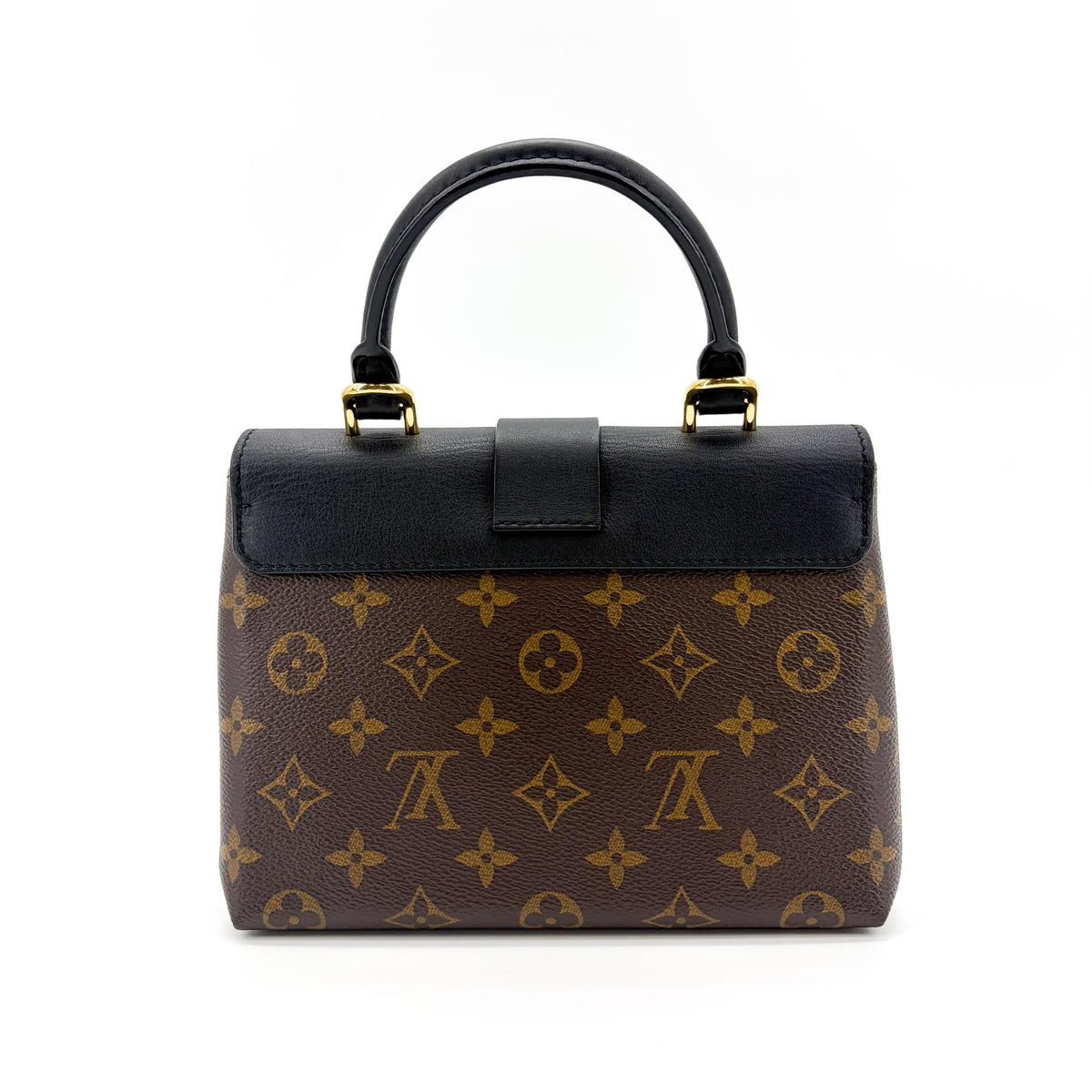 Louis Vuitton Locky Monogram Canvas with Leather, Black, Canvas, Handbag