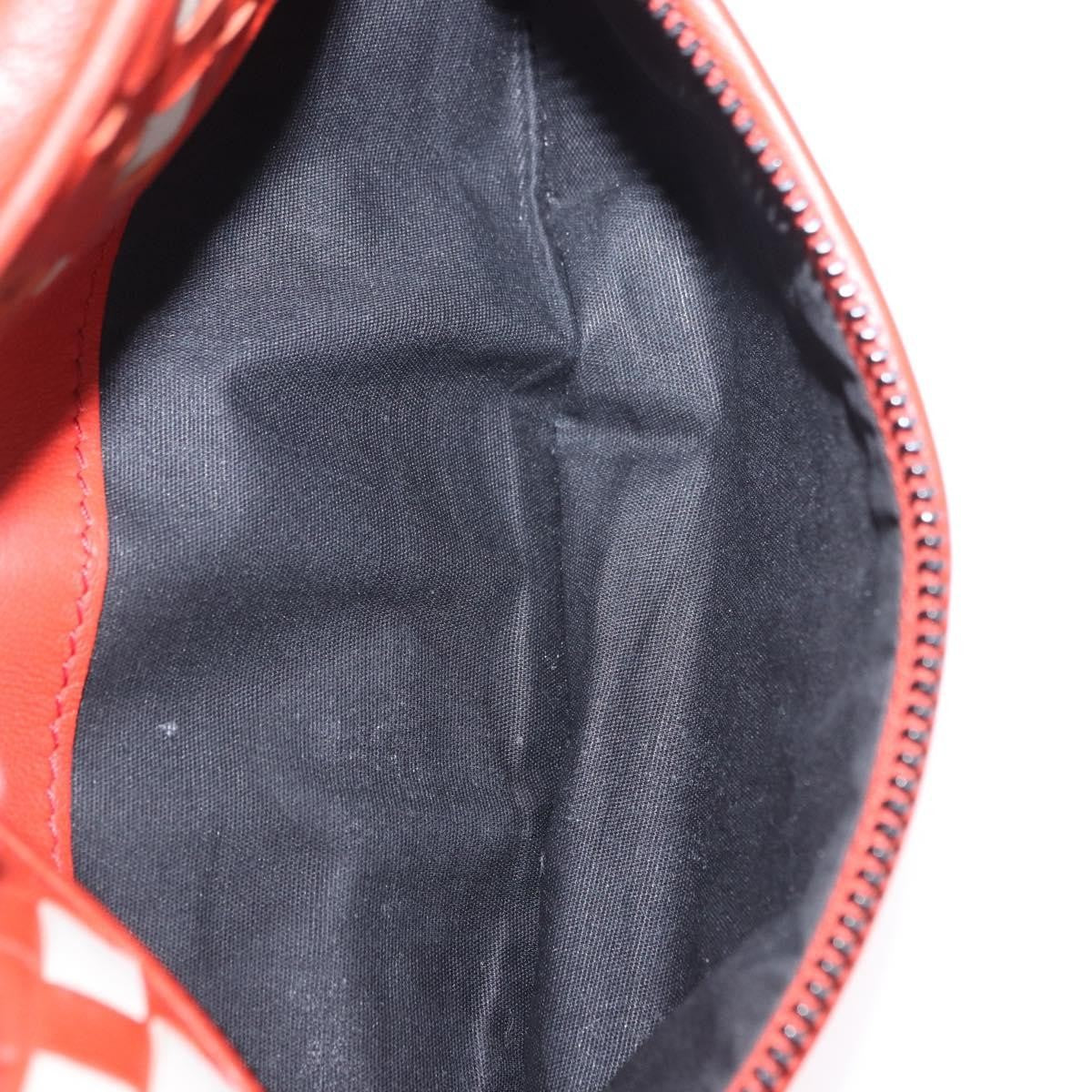 Bottega Veneta Light Waist Intrecciato Leather, Red, Leather, Clutch