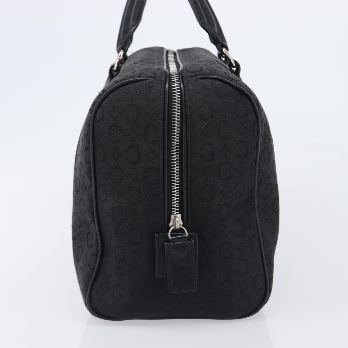 Celine Boston C Macadam Canvas, Black, Canvas, Handbag
