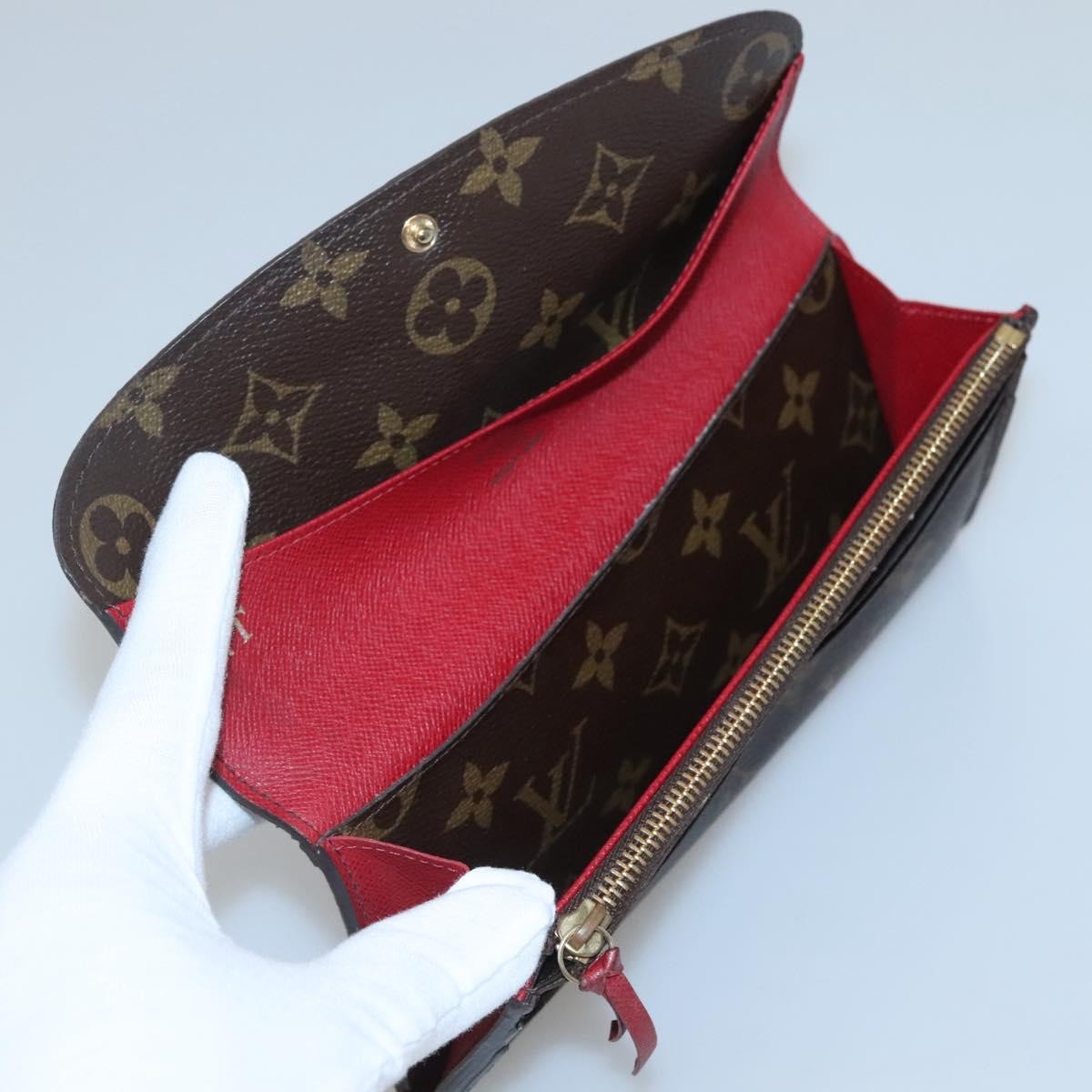 Louis Vuitton Emilie Monogram Canvas, Red, Canvas, Wallet