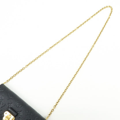 Louis Vuitton Vavin Chain Monogram Empreinte Leather, Black, Leather, Crossbody Bag
