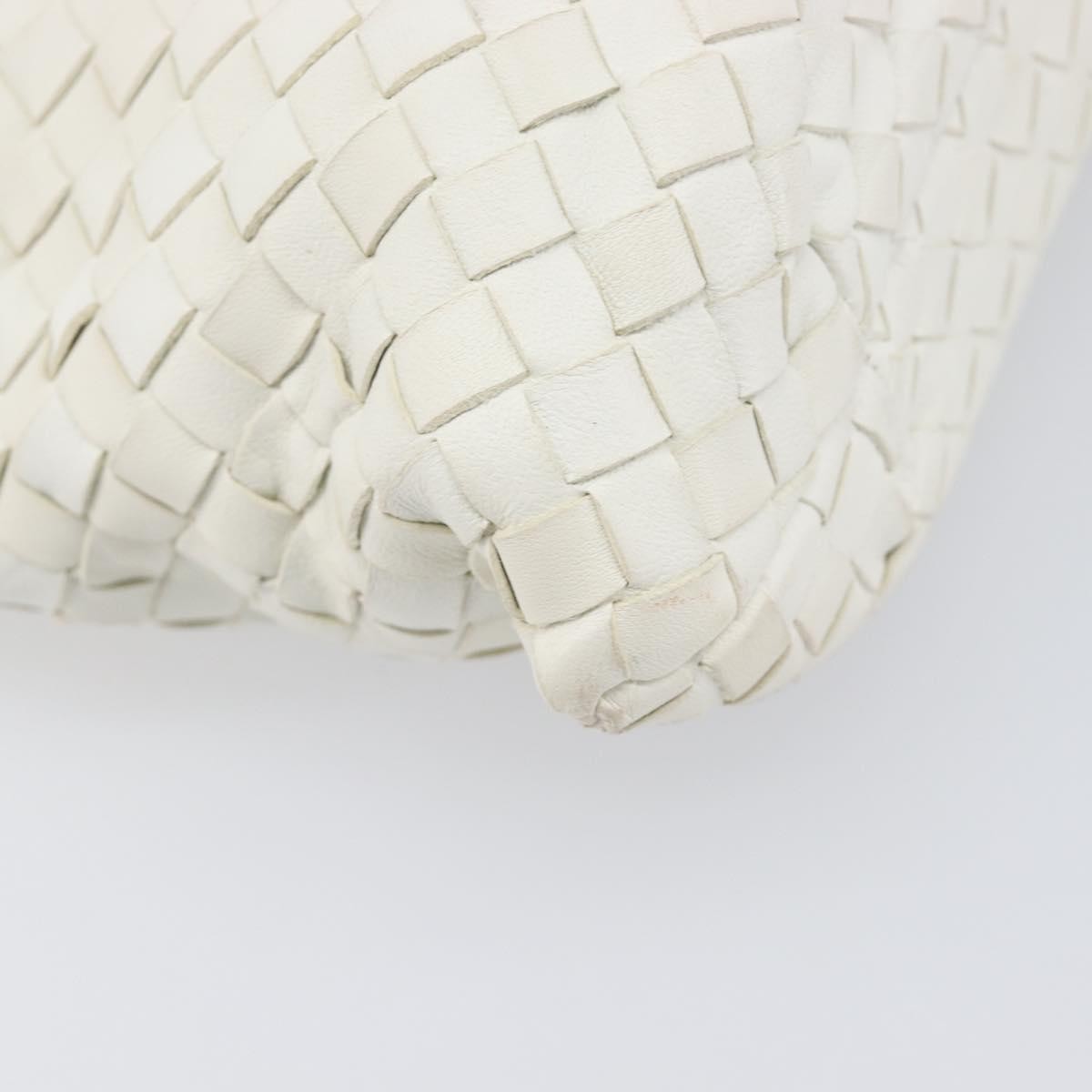 Bottega Veneta Capri Tote Intrecciato Nappa, White, Leather, Tote Bag