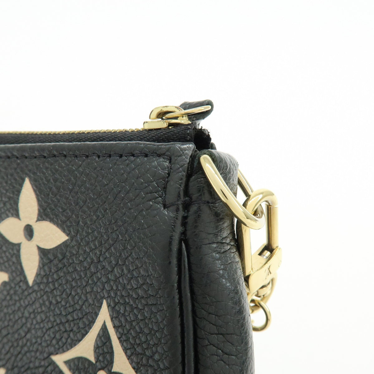 Louis Vuitton Pochette Accessoires Bicolor Monogram Empreinte Giant, Black, Leather, Clutch