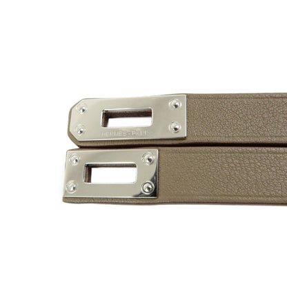 Hermes Kelly Double Tour Leather, Greige, Leather, Bracelet