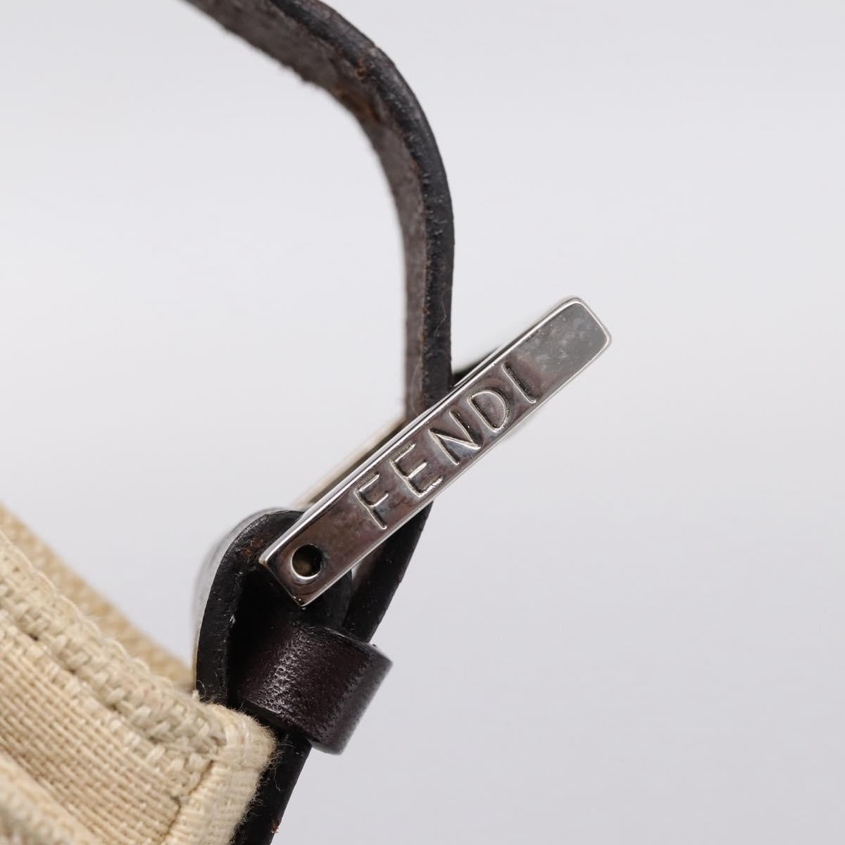 Fendi Baguette Pochette Zucca Canvas, Neutral, Canvas, Clutch