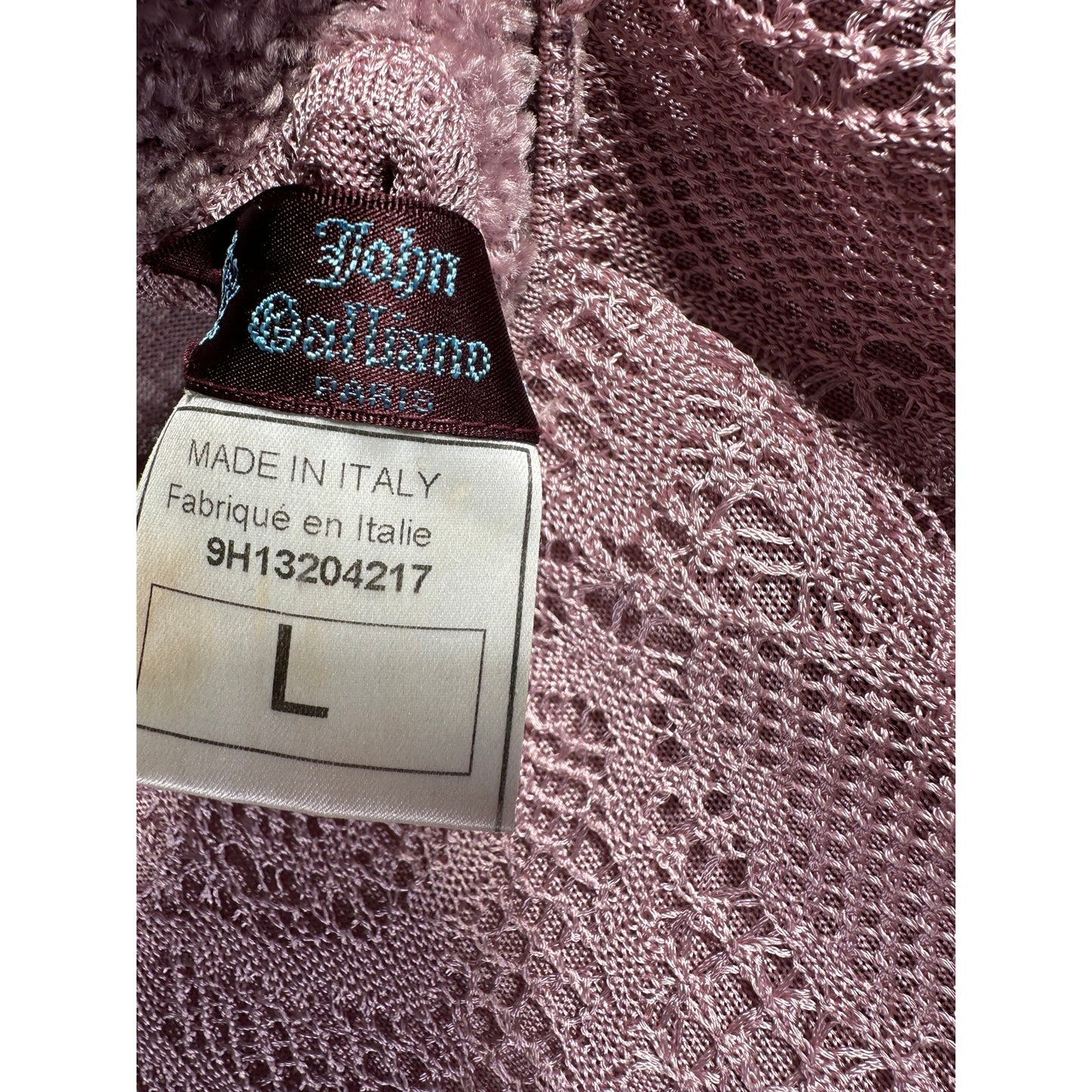 JOHN GALLIANO Mock Neck Knit Top Brown L