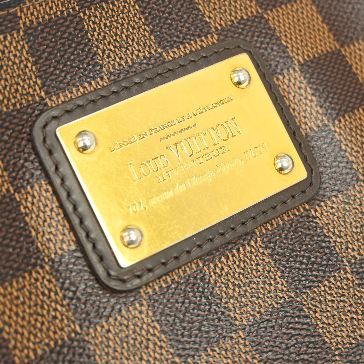 Louis Vuitton Eva Damier, Brown, Canvas, Handbag