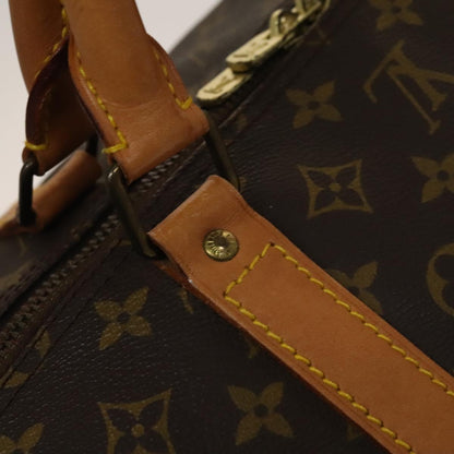 Louis Vuitton Keepall Bag Monogram Canvas, BROWN, CANVAS, Travel bag