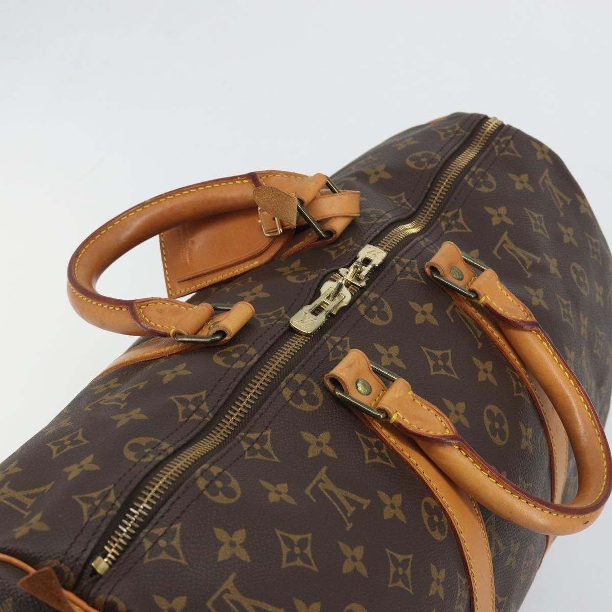 Louis Vuitton Keepall Monogram, Brown, Canvas, Travel Bag
