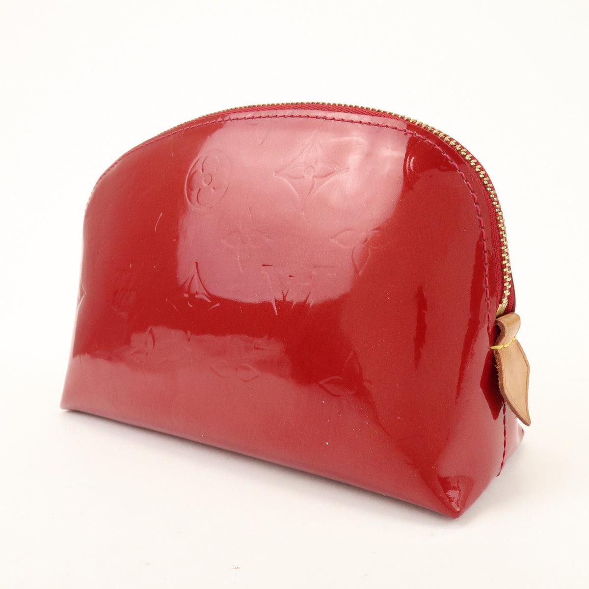 Louis Vuitton Cosmetic Monogram Vernis, Red, Patent Leather, Toiletry Case
