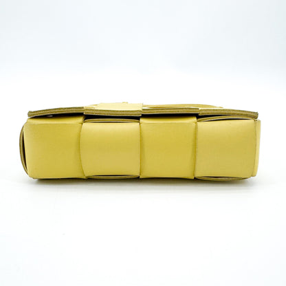 Bottega Veneta Cassette Belt Maxi Intrecciato Leather, Yellow, Leather, Clutch