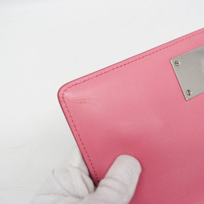 Prada Lux Chain Lock Flap Saffiano Leather, Pink, Leather, Shoulder Bag