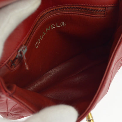 Chanel Chain Infinity Waist Quilted Lambskin, Red, Leather, Handbag