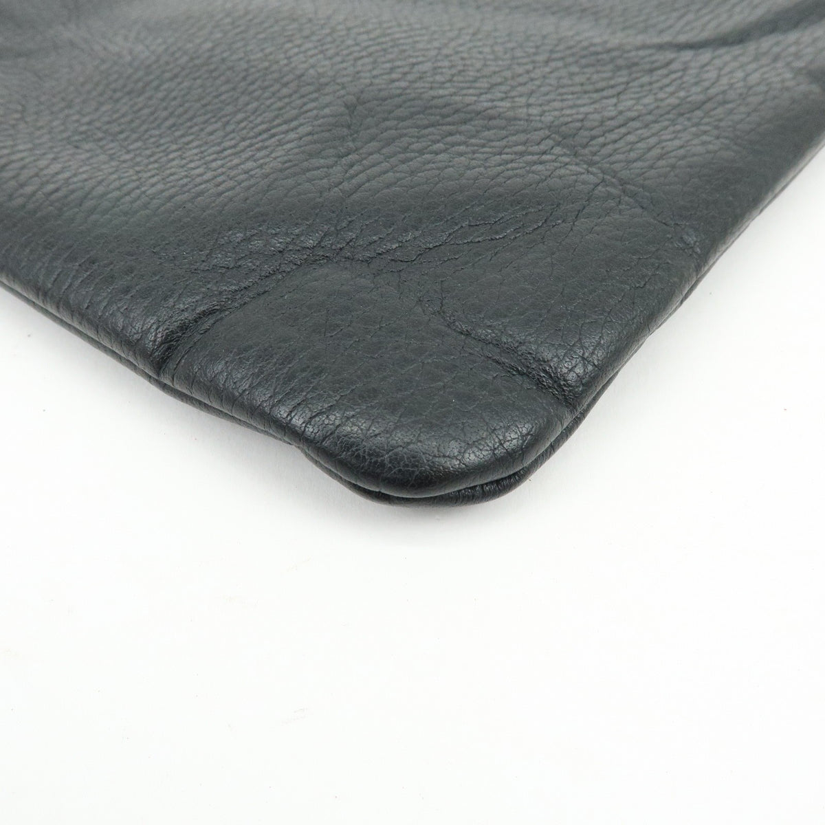 Gucci Bamboo Zip Pouch (Outlet) Leather, Black, Leather, Clutch