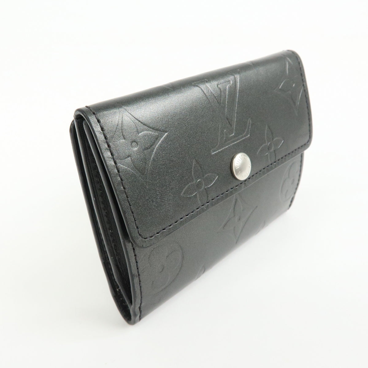 Louis Vuitton Ludlow Vernis, Gray, Leather, Wallet